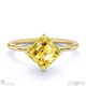 yellow lab grown diamond east west asscher solitaire engagement ring yellow gold with 9k yellow gold metal and asscher shape diamond