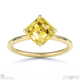 yellow lab grown diamond east west asscher solitaire engagement ring yellow gold with 9k yellow gold metal and asscher shape diamond