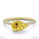yellow natural diamond east west pear cut side stones engagement ring yellow gold with 9k yellow gold metal and pear shape diamond