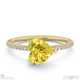 yellow natural diamond heart cut east to west pave engagement ring yellow gold with 18k yellow gold metal and heart shape diamond