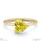 yellow lab grown diamond heart cut east to west solitaire engagement ring yellow gold with 9k yellow gold metal and heart shape diamond