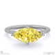 yellow natural diamond marquise east west side stone engagement ring white gold with 9k white gold metal and marquise shape diamond