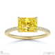 yellow lab grown diamond radiant cut east to west pave engagement ring yellow gold with 9k yellow gold metal and radiant shape diamond
