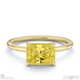 yellow lab grown diamond east west radiant cut solitaire engagement ring yellow gold with 18k yellow gold metal and radiant shape diamond