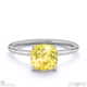 yellow natural diamond cushion hidden halo engagement ring white gold with 9k white gold metal and cushion shape diamond