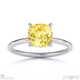 yellow natural diamond cushion hidden halo engagement ring white gold with 9k white gold metal and cushion shape diamond