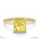 yellow natural diamond princess cut hidden halo engagement ring yellow gold with 9k yellow gold metal and princess shape diamond