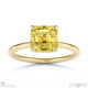 yellow natural diamond hidden halo asscher cut solitaire engagement ring yellow gold with 9k yellow gold metal and asscher shape diamond