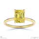 yellow lab grown diamond hidden halo emerald cut solitaire engagement ring yellow gold with 9k yellow gold metal and emerald shape diamond