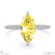 yellow lab grown diamond marquise cut hidden halo side stones engagement ring white gold with 18k white gold metal and marquise shape diamond