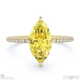 yellow natural diamond marquise cut hidden halo side stones engagement ring yellow gold with 18k yellow gold metal and marquise shape diamond