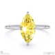 yellow lab grown diamond hidden halo marquise cut solitaire engagement ring white gold with 9k white gold metal and marquise shape diamond