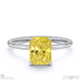 yellow natural diamond radiant cut hidden halo engagement ring white gold with 9k white gold metal and radiant shape diamond