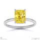 yellow natural diamond radiant cut hidden halo engagement ring white gold with 9k white gold metal and radiant shape diamond