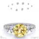 stardust yellow natural diamond celestial round cut engagement ring white gold with 18k white gold metal and round shape diamond