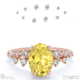 stardust yellow natural diamond celestial oval engagement ring rose gold with 18k rose gold metal and oval shape diamond