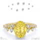 stardust yellow lab grown diamond celestial oval engagement ring yellow gold with 9k yellow gold metal and oval shape diamond
