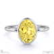 yellow lab grown diamond oval-cut bezel setting split band white gold engagement ring with 9k white gold metal and oval shape diamond