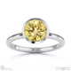 yellow natural diamond round-cut bezel setting split band white gold engagement ring with 18k white gold metal and round shape diamond