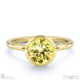 yellow lab grown diamond round-cut bezel setting split band yellow lab grown gold engagement ring with 9k yellow gold metal and round shape diamond