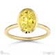 yellow natural diamond oval-cut basket bezel setting solitaire yellow natural gold engagement ring with 9k yellow gold metal and oval shape diamond