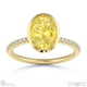 yellow lab grown diamond oval-cut basket bezel setting pave yellow lab grown gold engagement ring with 9k yellow gold metal and oval shape diamond