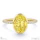 yellow lab grown diamond oval-cut basket bezel setting pave yellow lab grown gold engagement ring with 9k yellow gold metal and oval shape diamond