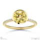 yellow lab grown diamond round-cut basket bezel setting pave yellow lab grown gold engagement ring with 9k yellow gold metal and round shape diamond